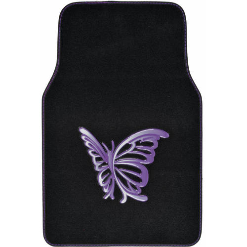 Purple Butterfly Car Floor Mats, 4 Piece Design Mats