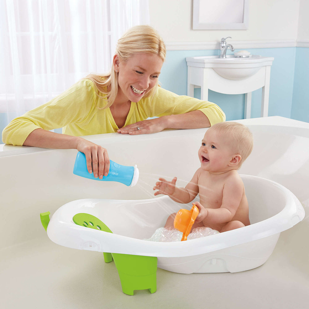 Fisher-Price 4-in-1 Sling Seat Convertible Baby Bath Tub, Green