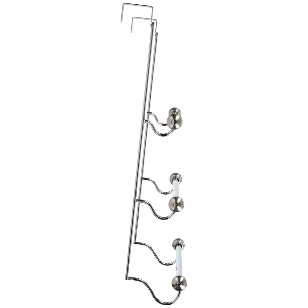 InterDesign York Over the Shower Door Towel Rack for Bathroom, Chrome/Brushed