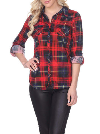 Women's Oakley Plaid Top