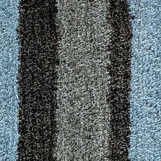 mDesign Striped Microfiber Bathroom Spa Mat Rugs/Runner, Set of 3