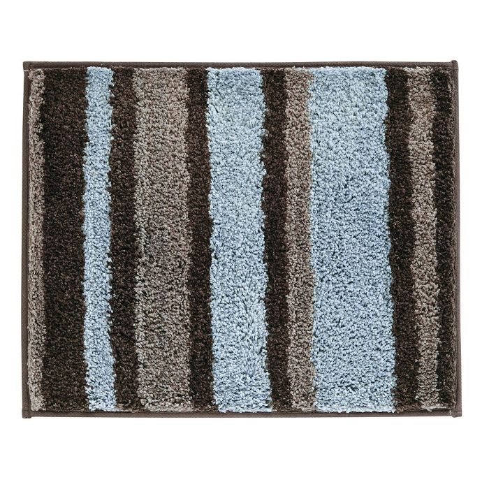 mDesign Striped Microfiber Bathroom Spa Mat Rugs/Runner, Set of 3