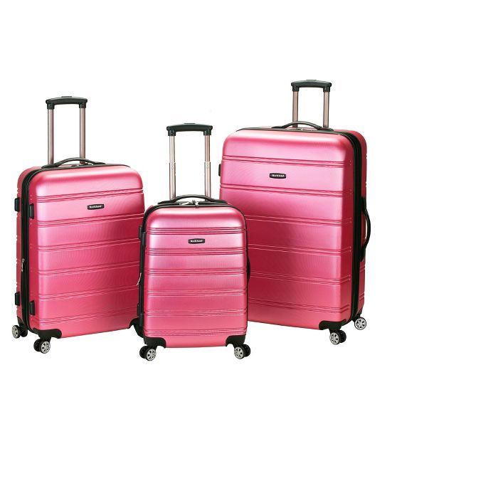 Rockland Melbourne 3pc ABS Spinner Luggage Set