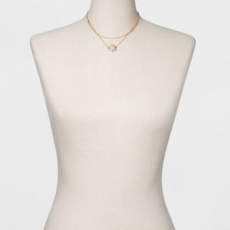 SUGARFIX by BaubleBar Celestial Pendant Necklace - Blush Pink/Gold