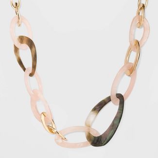 Shell Statement Necklace - A New Day™ - Chunky accented with shell-pattern