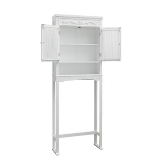 Lisbon Over Toilet Space Saver Étagère White - Elegant Home Fashions