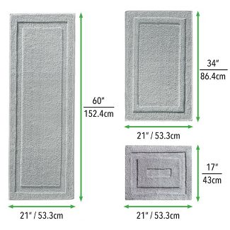 mDesign Microfiber Polyester Bathroom Spa Mat Rugs/Runner