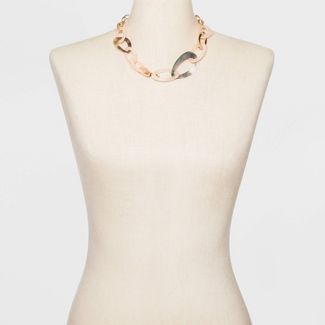 Shell Statement Necklace - A New Day™ - Chunky accented with shell-pattern