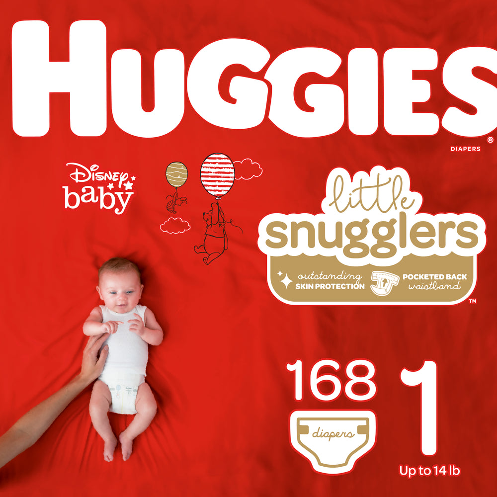 Huggies Little Snugglers Baby Diapers, Size 1, 198 Ct, Economy Plus Pack