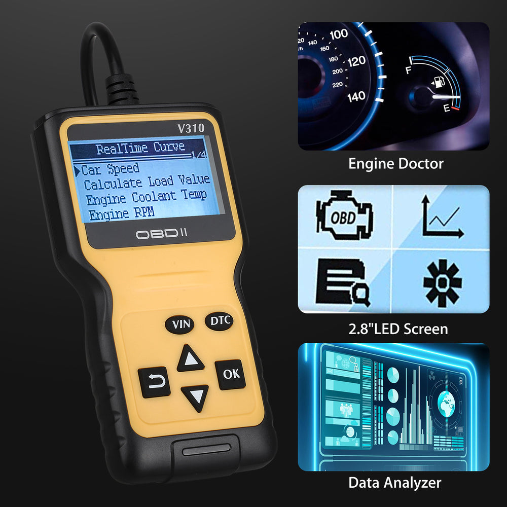 TSV OBD2 Code Readers & Scan Tools Enhanced Car Engine Fault Code OBD Reader Diagnostic Scanner Tool for All OBDII/EOBD Protocol Cars
