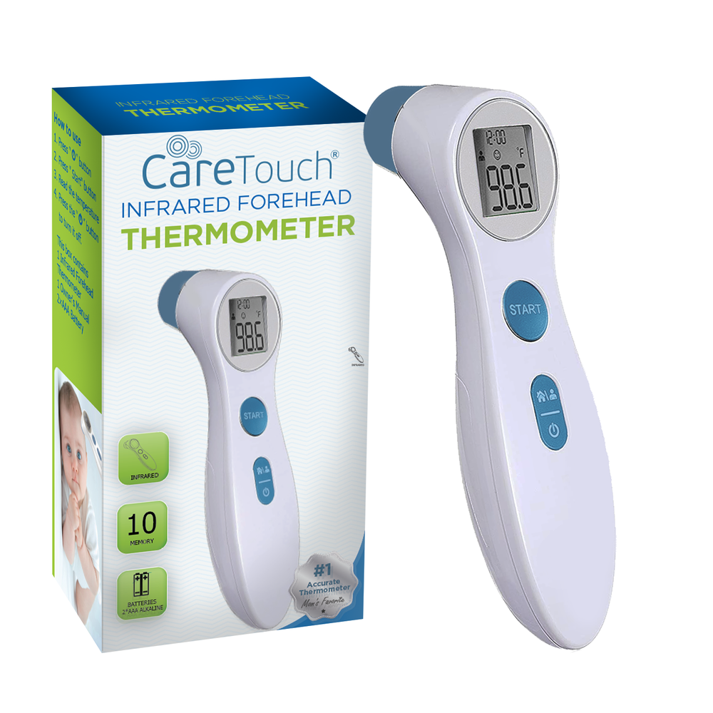 Care Touch Infrared Forehead Thermometer for Baby and Adult, Quick Read with Fever Alarm