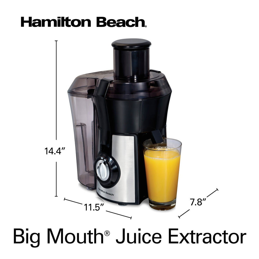 Hamilton Beach Stainless Steel Big Mouth Pro Juice Extractor | Model# 67608Z