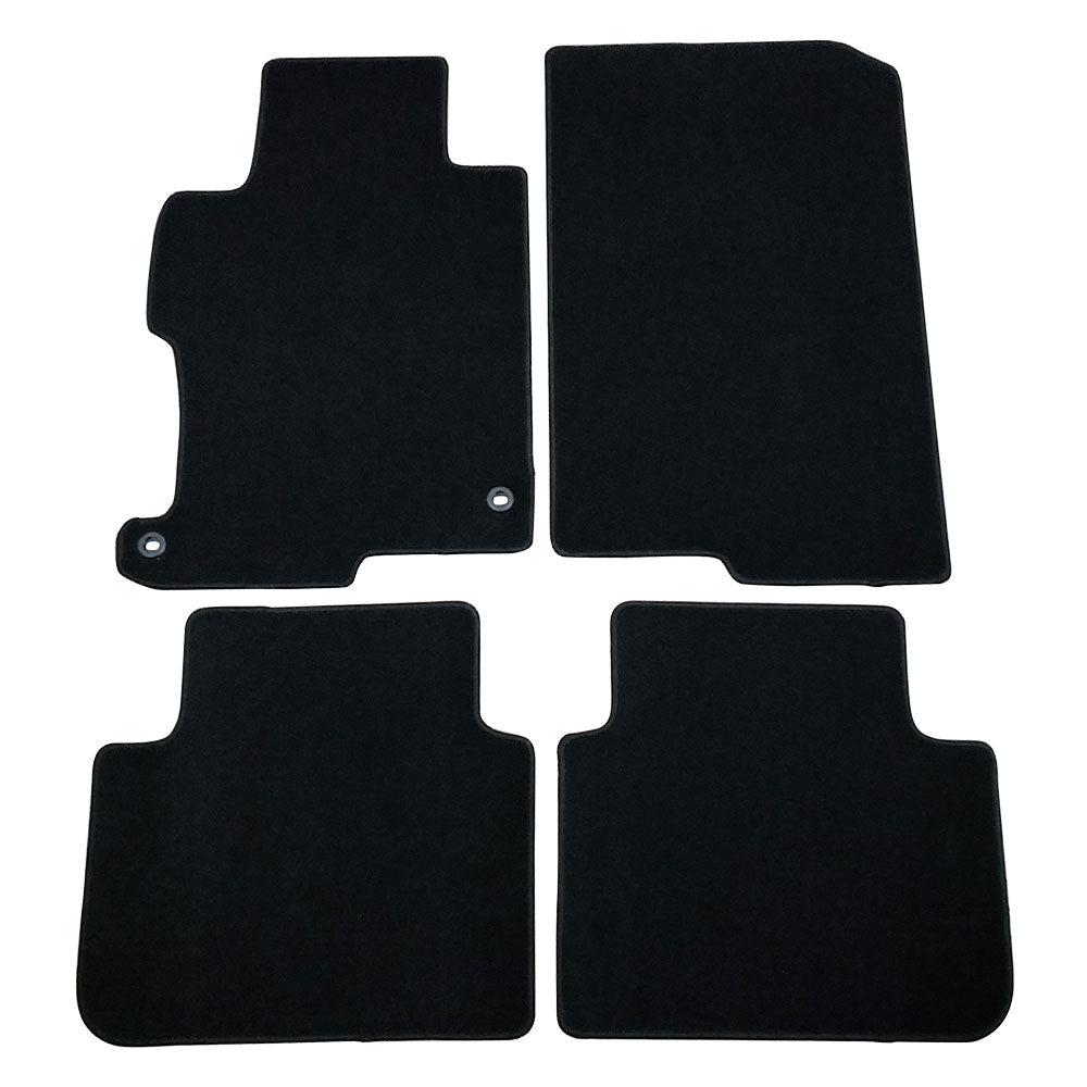 Compatible with 13-17 Honda Accord Floor Mats Carpet Front & Rear Black 4PC - Nylon