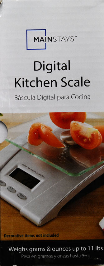 Mainstays Glass Digital Kitchen Scale