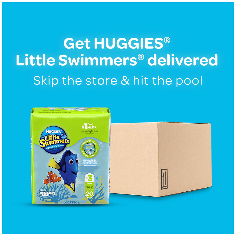 HUGGIES Little Swimmers Disposable Swim Diapers, Size Medium, 18 Count