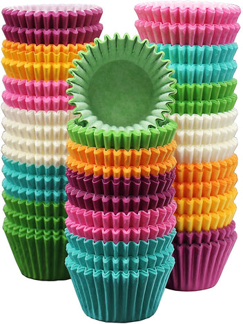 MontoPack Rainbow Paper Baking Cups 300 Pack Muffin Liners & Cupcake Tins