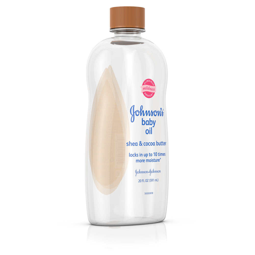 Johnson's Baby Oil with Shea & Cocoa Butter, 20 fl oz