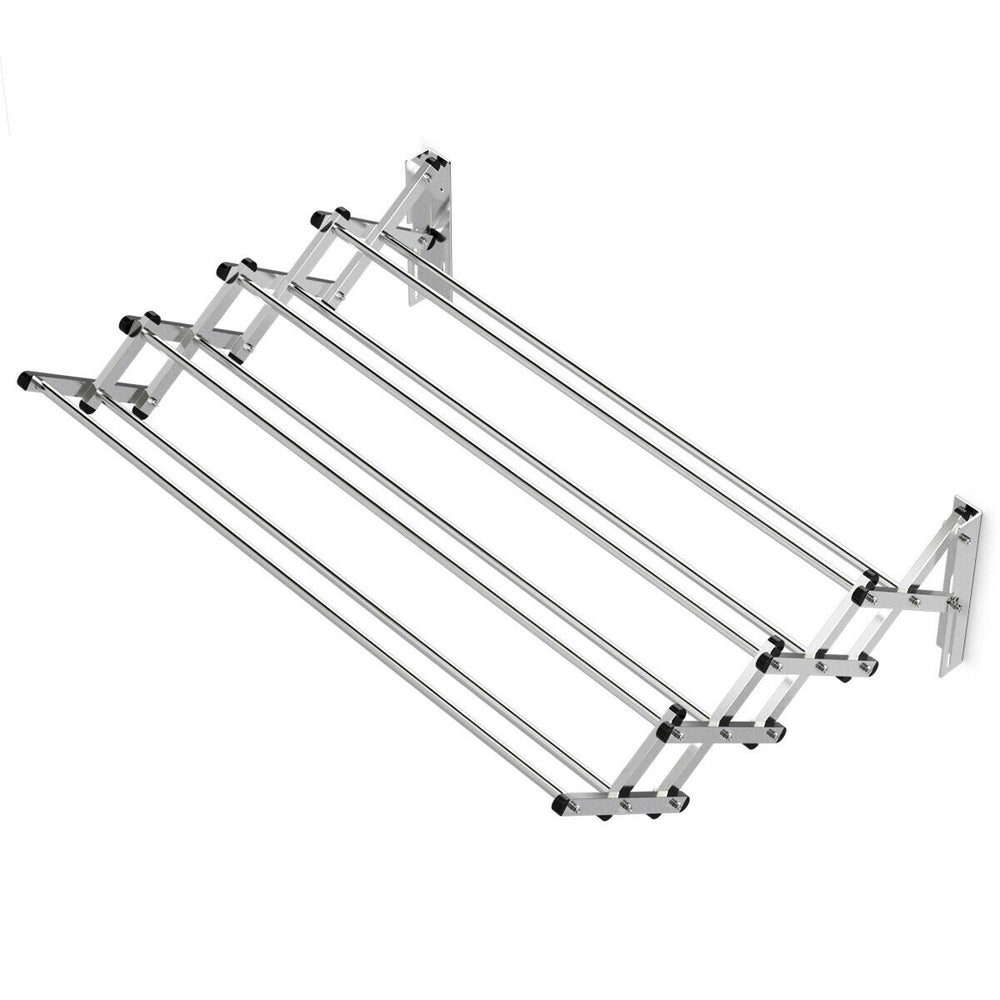 Costway Stainless Wall Mounted Expandable Clothes Drying Towel Rack Laundry Hanger Room