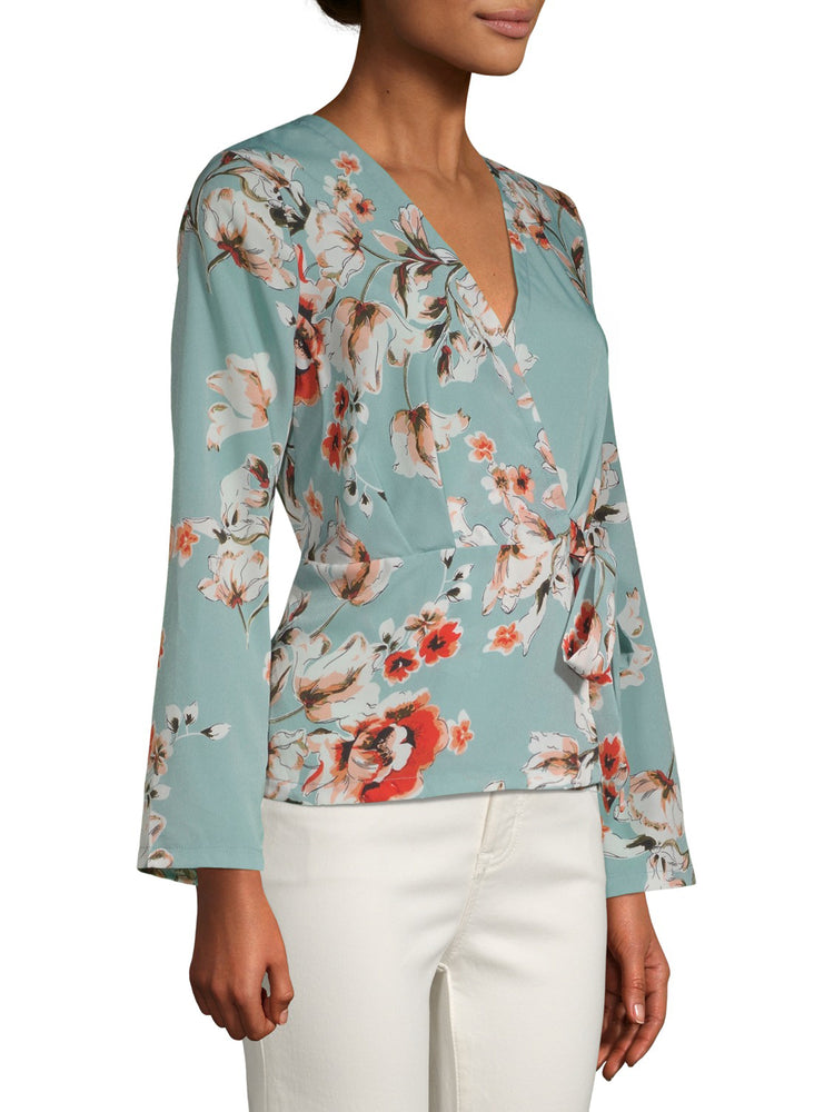 Women's Wrap Top - Floral and Solid