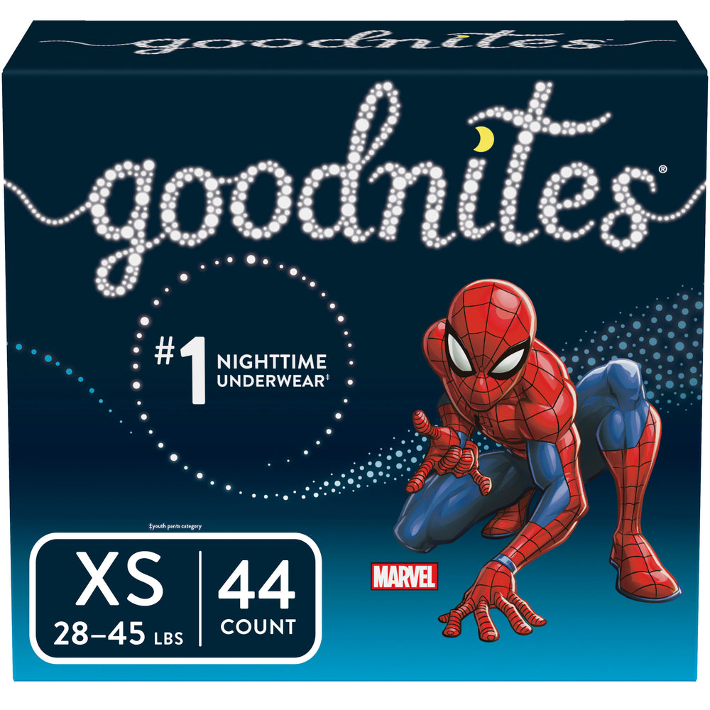 Goodnites Boys Bedtime Bedwetting Underwear, Size XS, 44 Count