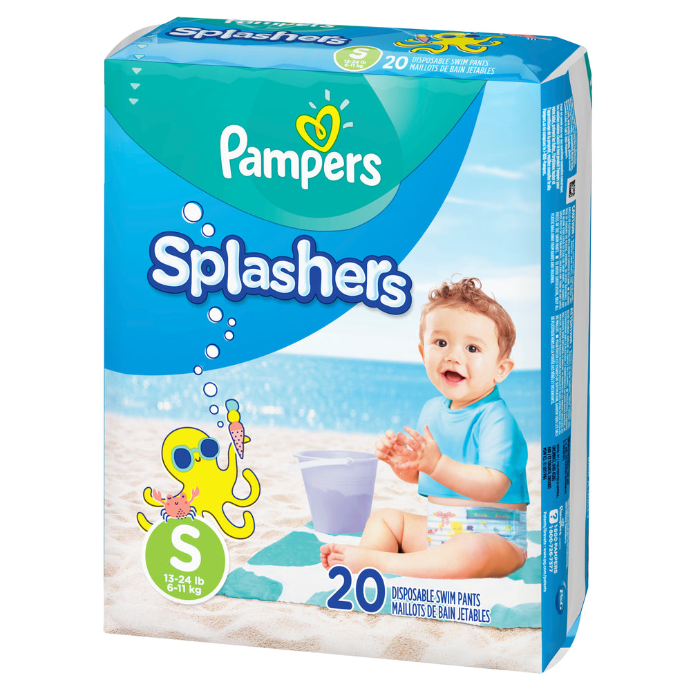 Pampers Splashers Snug Fit Swim Diapers, Size S, 20 Ct