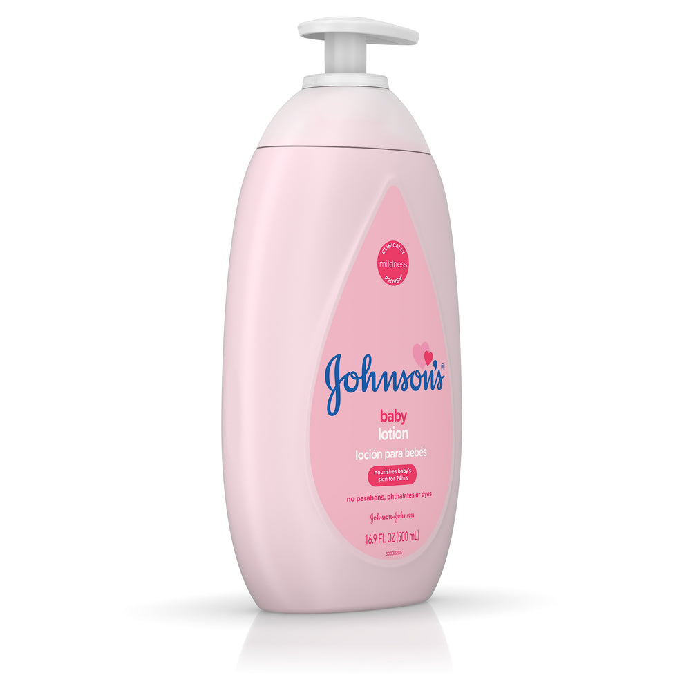 Johnson's Moisturizing Pink Baby Lotion with Coconut Oil, 16.9 fl oz