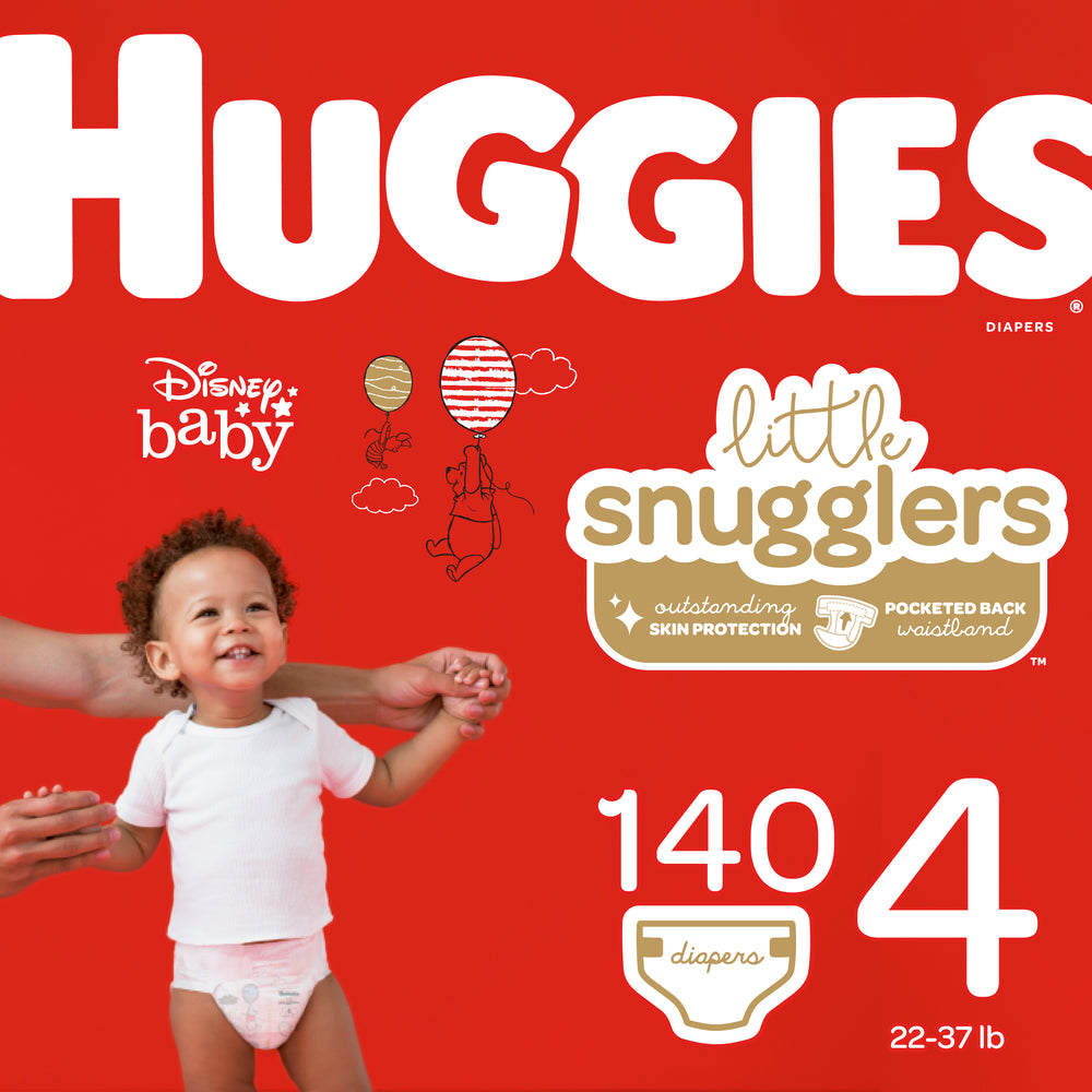 Huggies Little Snugglers Baby Diapers, Size 4, 140 Ct, Economy Plus Pack