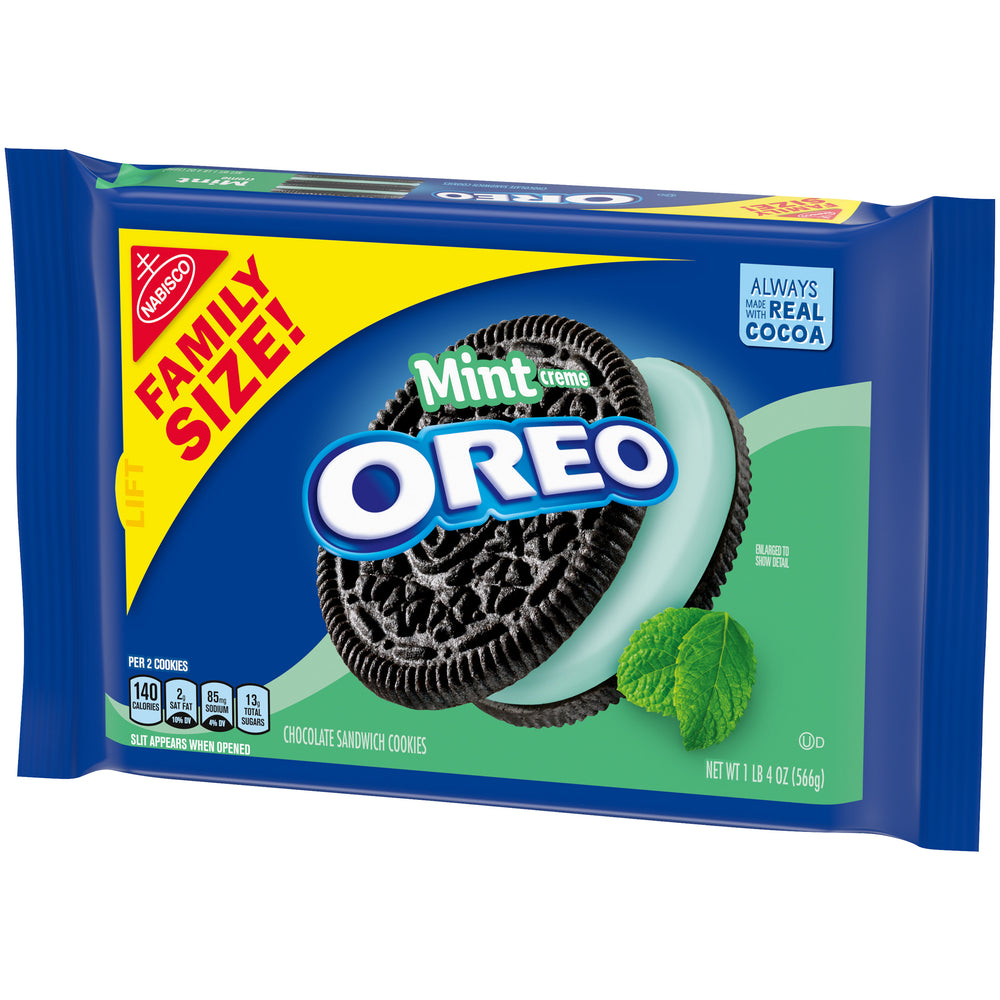 OREO Mint Flavored Creme Chocolate Sandwich Cookies, Family Size, 20 oz