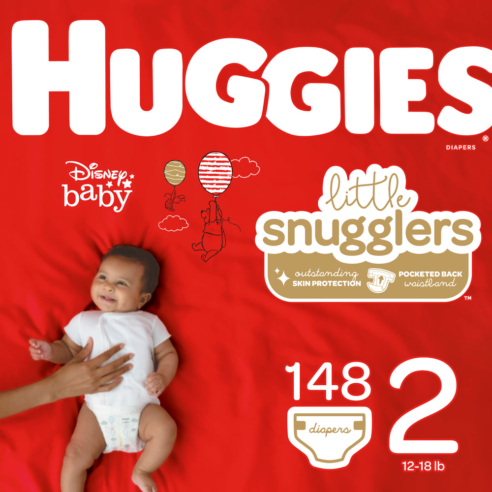 Huggies Little Snugglers Baby Diapers, Size 2, 180 Ct, Economy Plus Pack