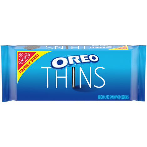 OREO Thins Chocolate Sandwich Cookies, Original Flavor, 1 Family Size Pack