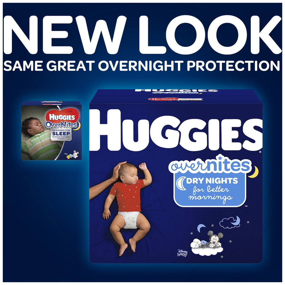 HUGGIES OverNites Diapers, Size 3, 80 Count