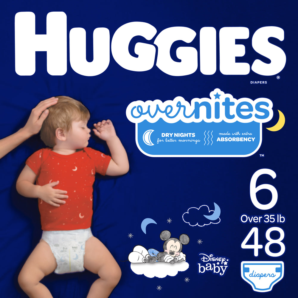 Huggies Overnites Nighttime Diapers, Size 6, 48 Ct, Giga Jr Pack