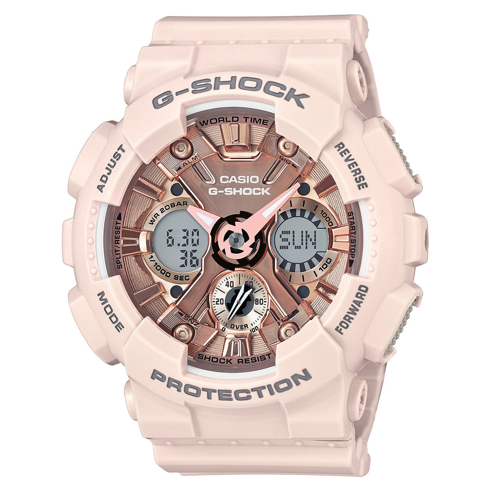 Casio G-Shock Women's Shock Resistant 200 Meter Water Resitant Watch, ( Model GMA-S120MF-4ACR)