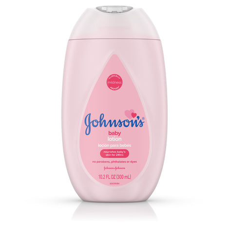Johnson's Moisturizing Pink Baby Lotion with Coconut Oil, 10.2 fl. oz