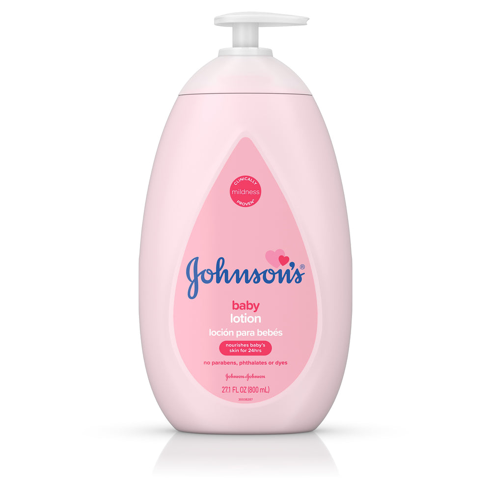 Johnson's Moisturizing Pink Baby Lotion with Coconut Oil, 27.1 fl oz