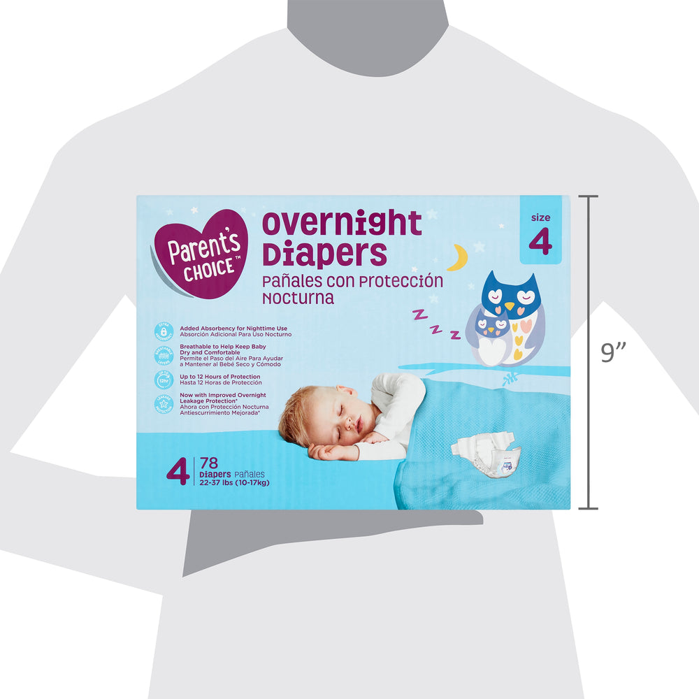 Parent's Choice Overnight Diapers, Size 4, 78 Count