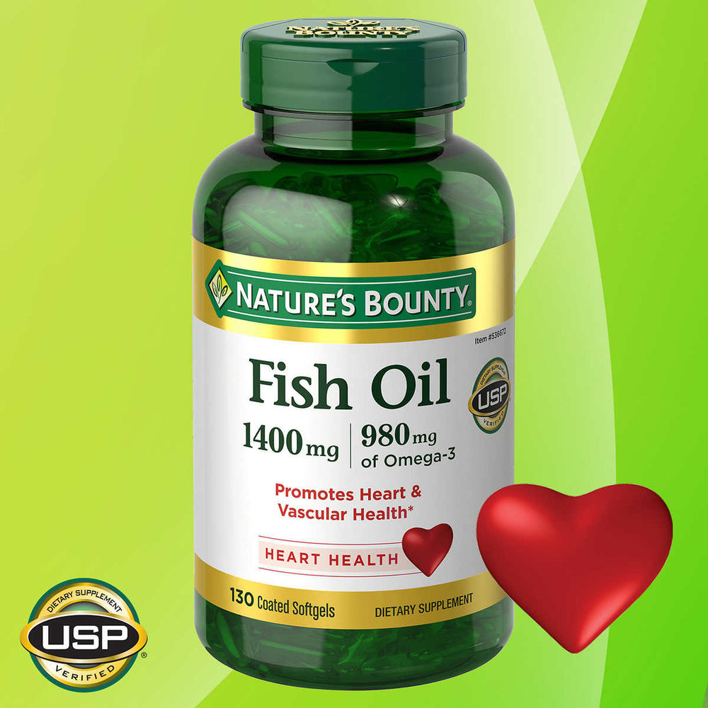 Nature's Bounty Fish Oil 1400 mg., 130 Coated Softgels