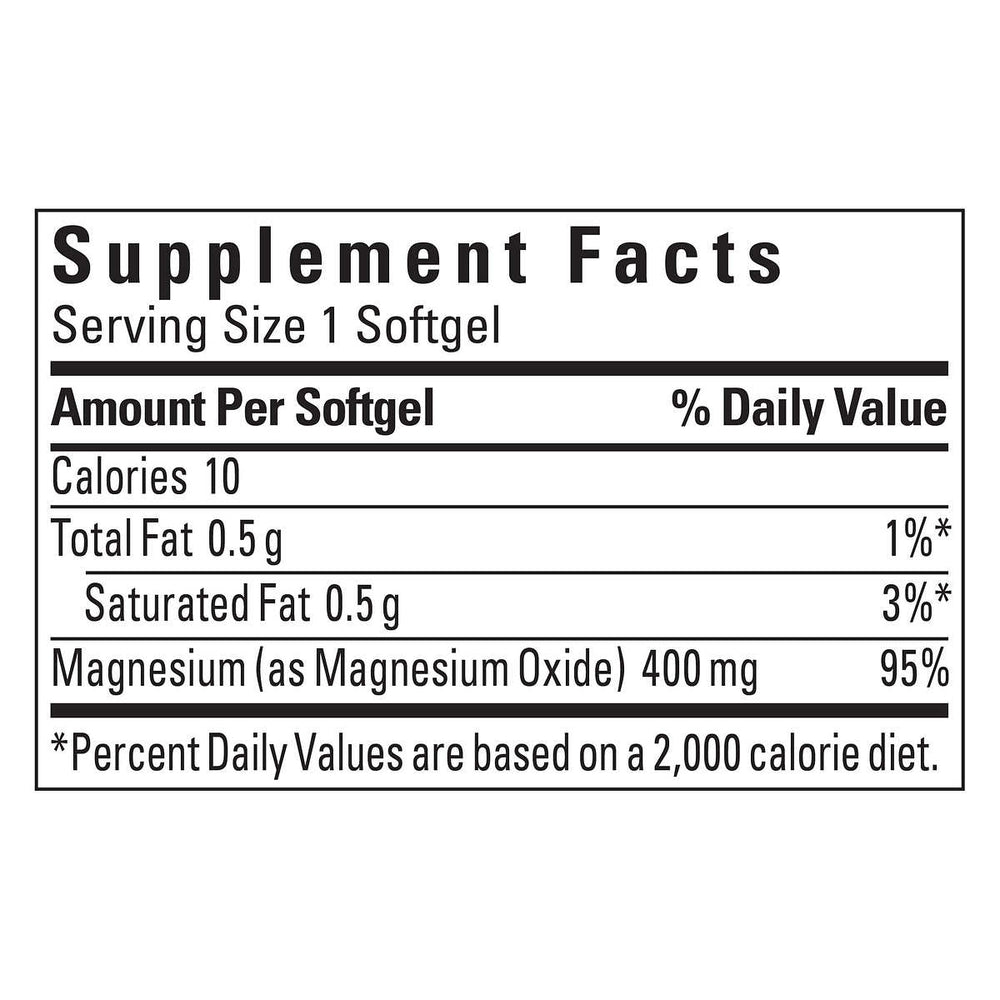 Nature Made Extra Strength Magnesium 400 mg., 180 Softgels