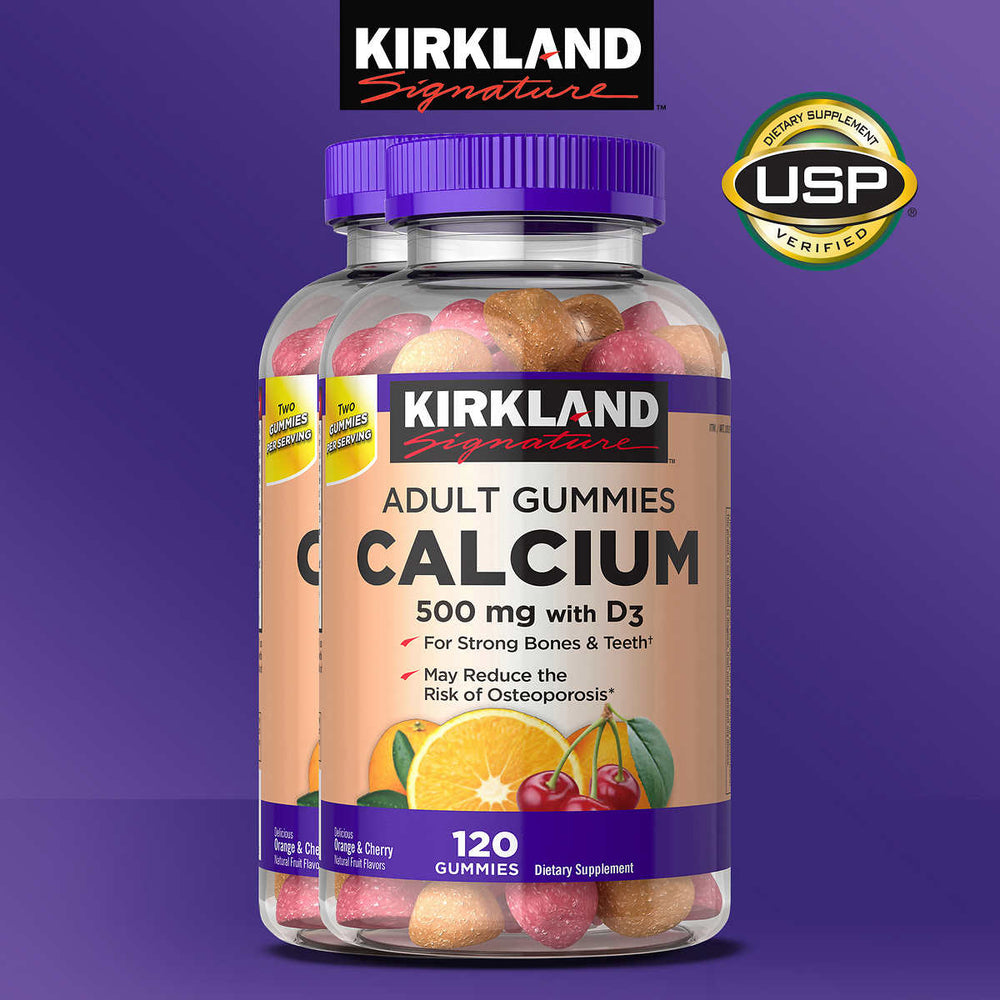 Kirkland Signature Calcium 500 mg with D3, 240 Adult Gummies