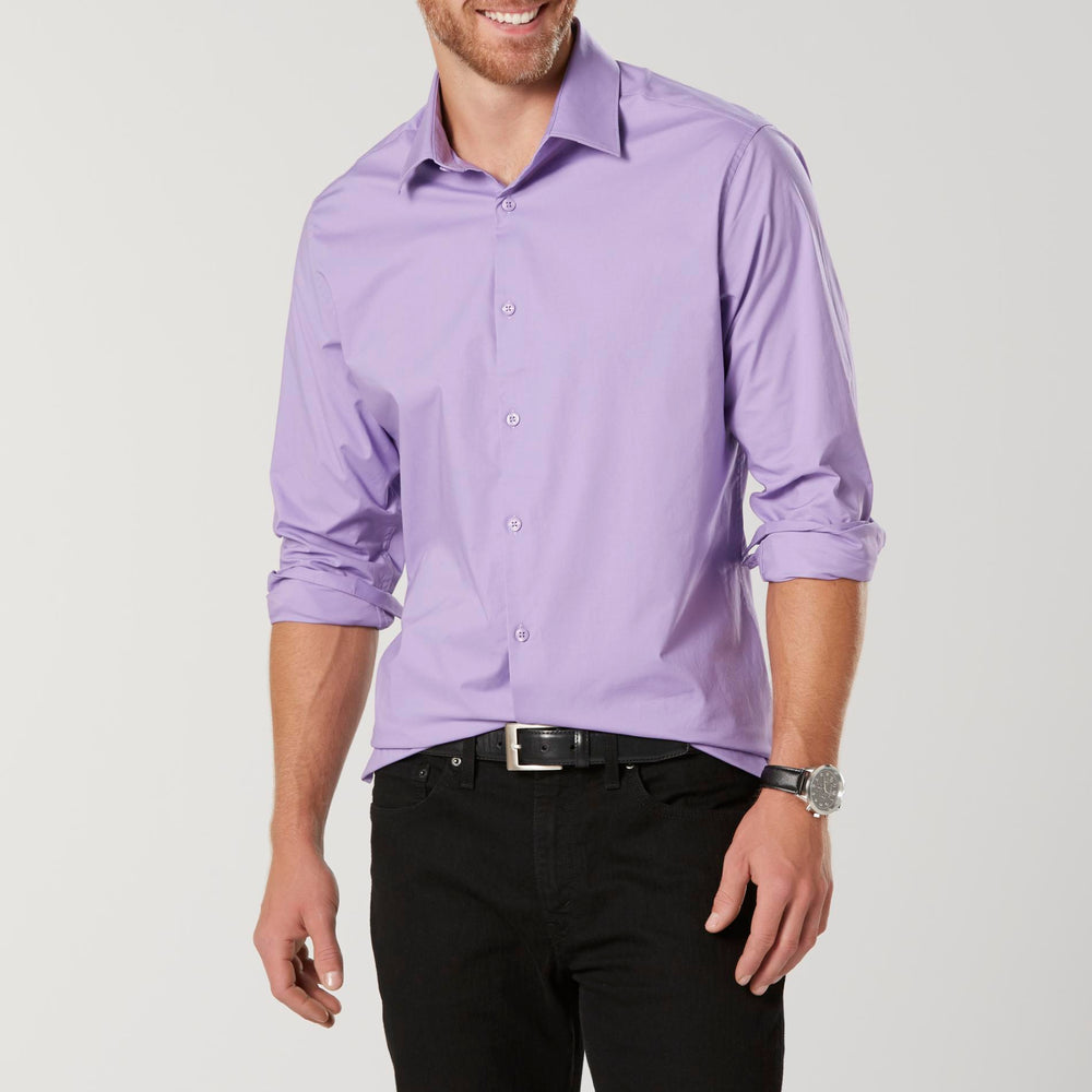 Structure Men's Poplin Modern Fit Flex Dress Shirt