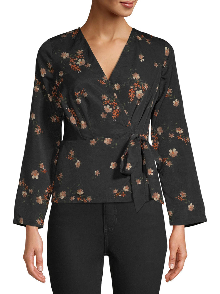 Women's Wrap Top - Floral and Solid