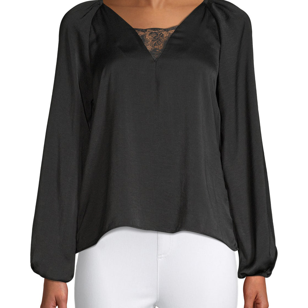 Lace Neck Women's Blouse