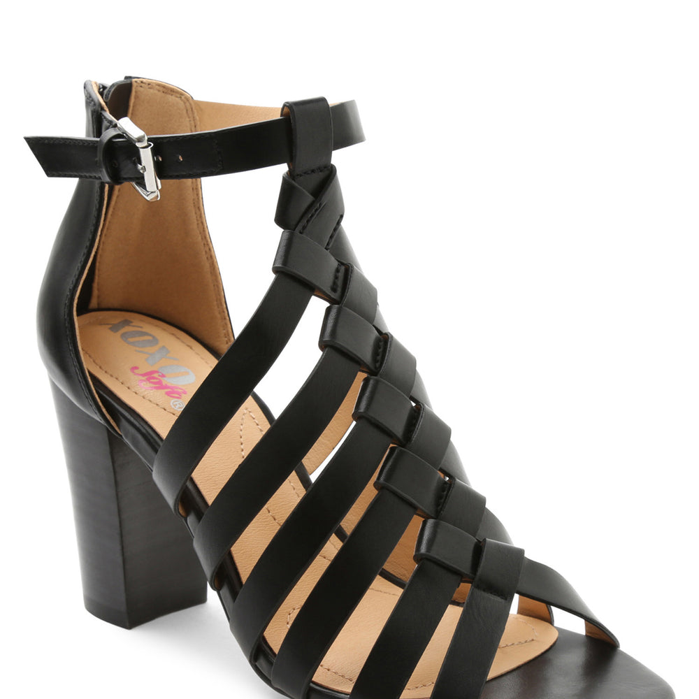 Women's Baxter Strappy Block Heel Sandals, Color: - Black