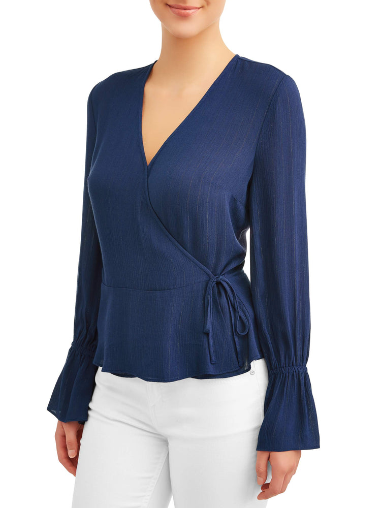 Women's Peplum Wrap Top