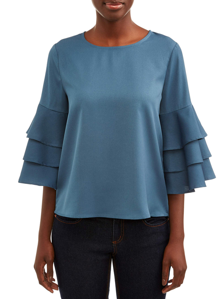 Women's Ruffle Sleeve Top