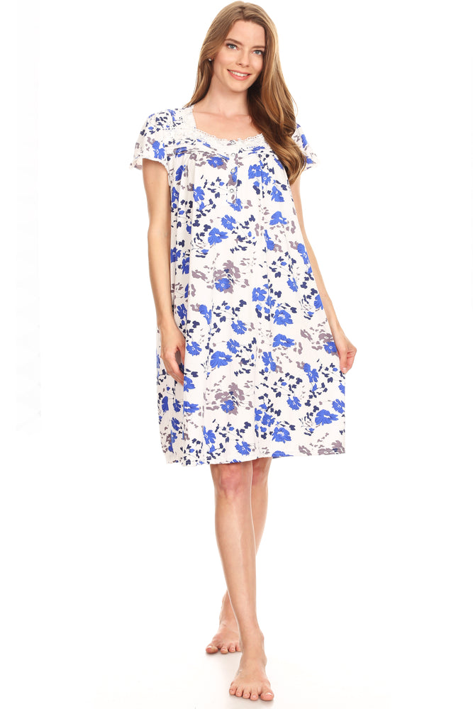 Women's Soft and Comfy Printed Long Pajama Night Dress (also in Plus)