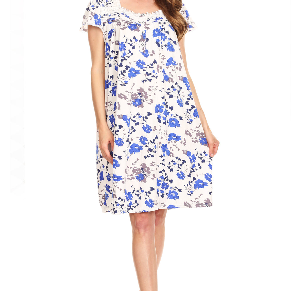 Women's Soft and Comfy Printed Long Pajama Night Dress (also in Plus)