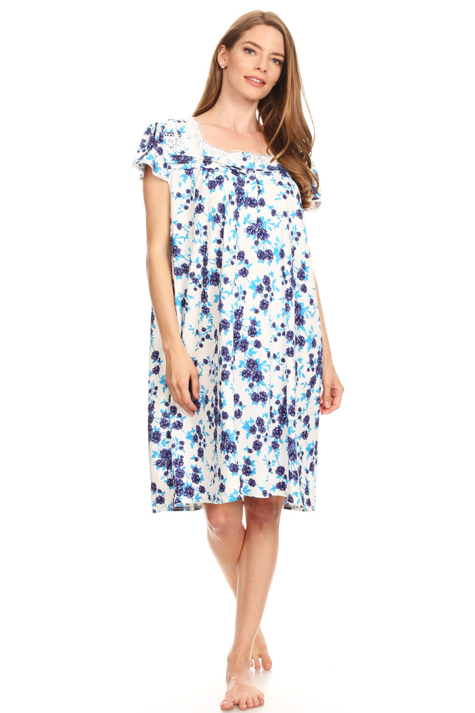 Women's Soft and Comfy Printed Long Pajama Night Dress (also in Plus)