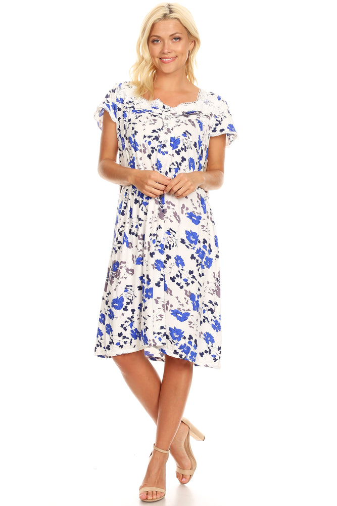 Women's Soft and Comfy Printed Long Pajama Night Dress (also in Plus)