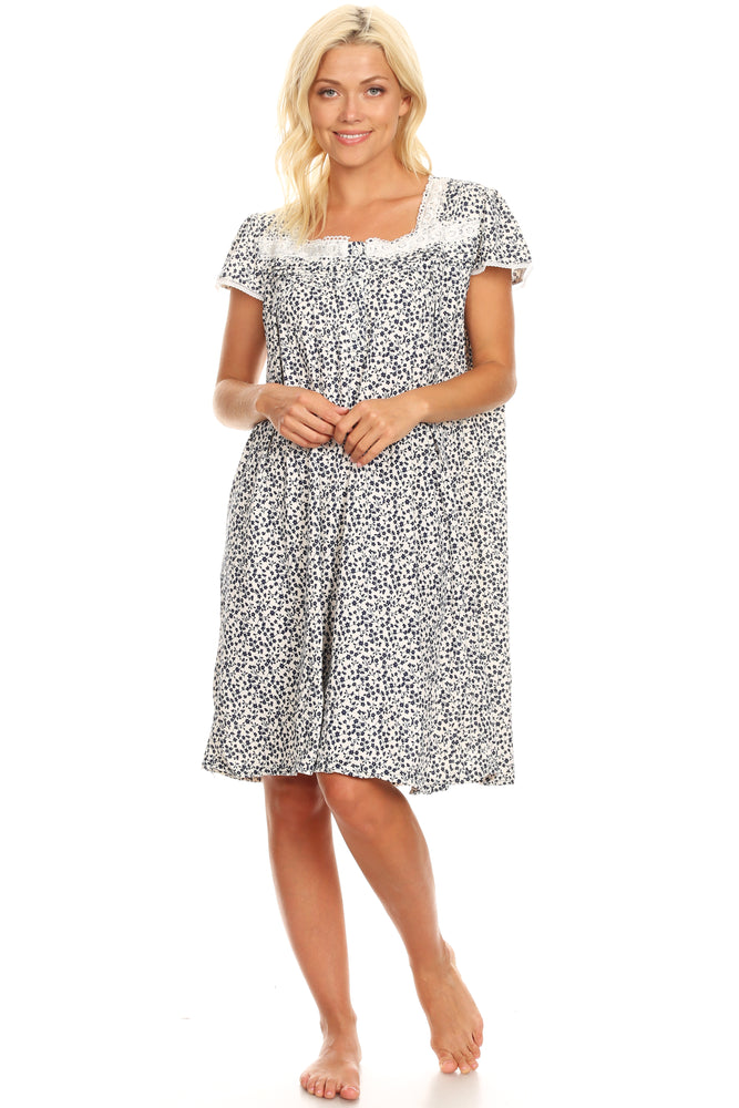 Women's Soft and Comfy Printed Long Pajama Night Dress (also in Plus)